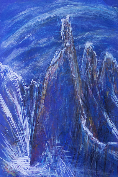 Cerro Torre - Pastel on paper