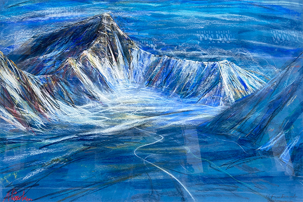 Everest - Pastel on paper